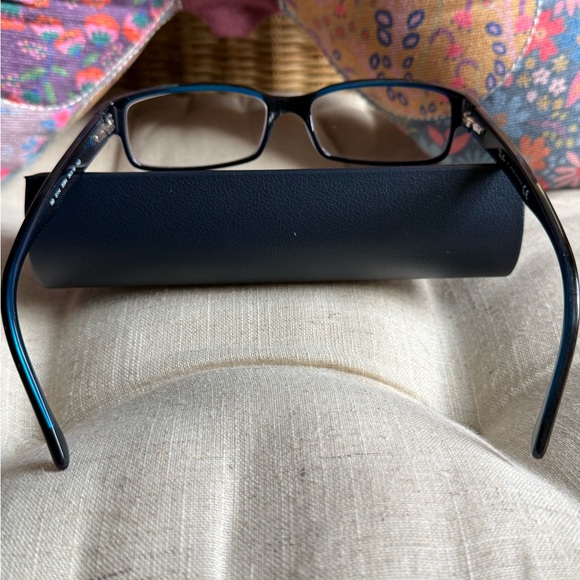 Ray-Ban Tortoise Shell with blue inside Rectangular Glasses - Picture 4 of 7